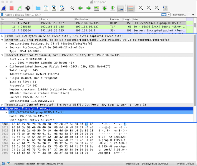 by wireshark